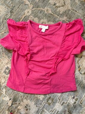 Gymboree Hot Pink Ruffle Sleeve Crop Top